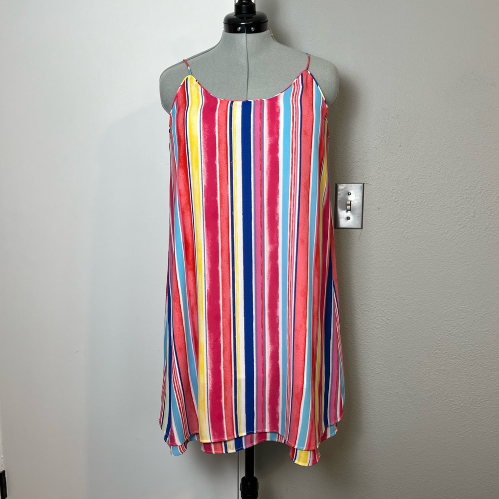 Boutique Multicolor Striped Shift Dress